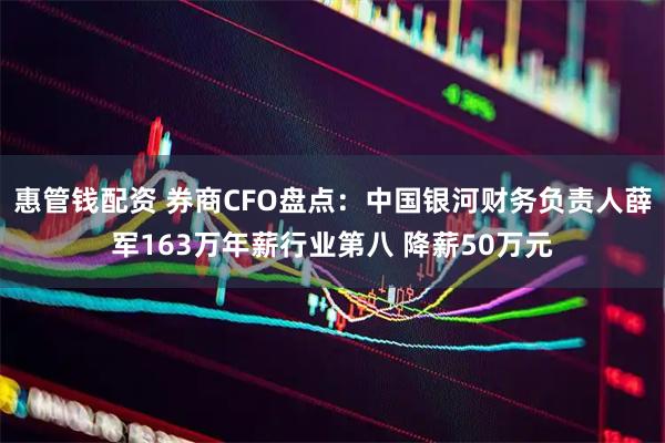 惠管钱配资 券商CFO盘点：中国银河财务负责人薛军163万年薪行业第八 降薪50万元