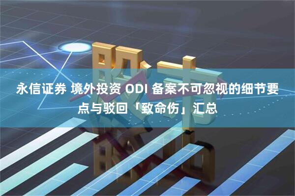 永信证券 境外投资 ODI 备案不可忽视的细节要点与驳回「致命伤」汇总