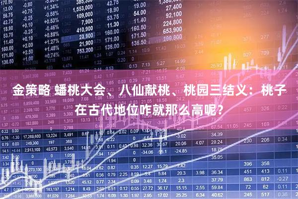 金策略 蟠桃大会、八仙献桃、桃园三结义：桃子在古代地位咋就那么高呢？